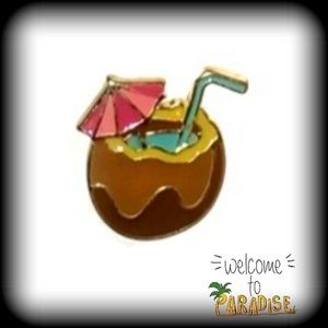 • {Darcie} Tropical Coconut Drink Enamel Pin